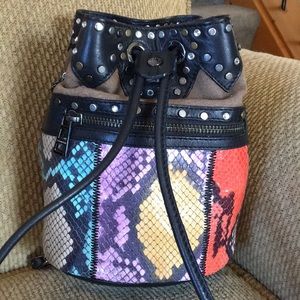 Zadig & Voltaire multicolored mini bucket bag